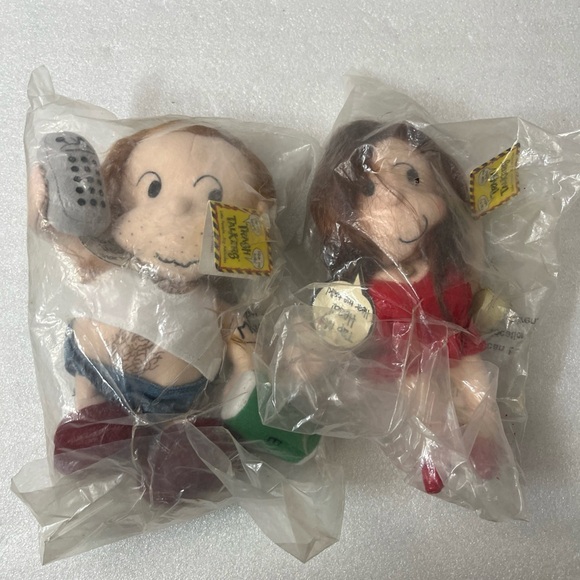 2002 Trash Talkers Bubba & Princess Babs 2nd Edition Rude Talking Plush Dolls